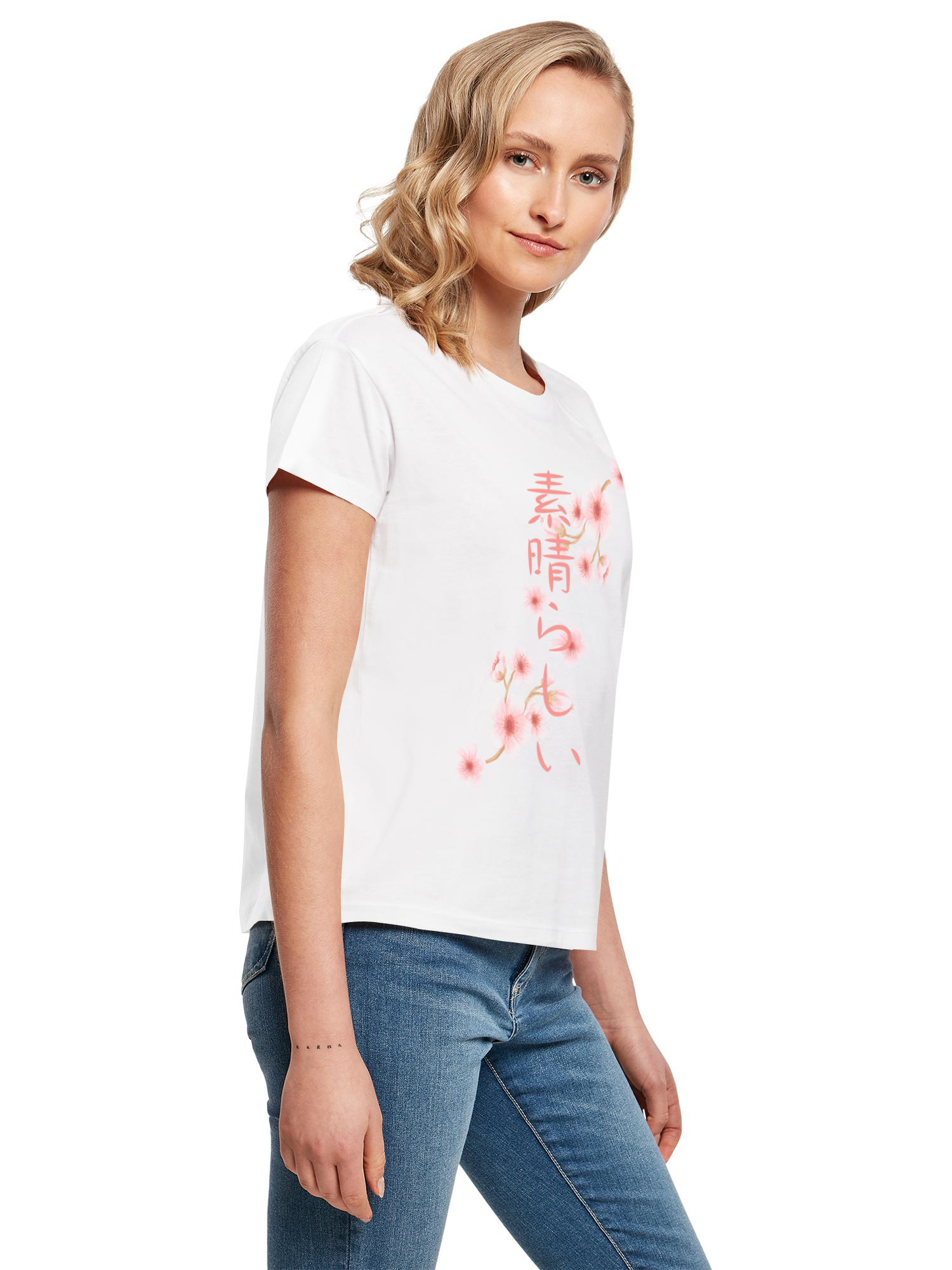 Kirschblüten Asien Ladies Box T-Shirt