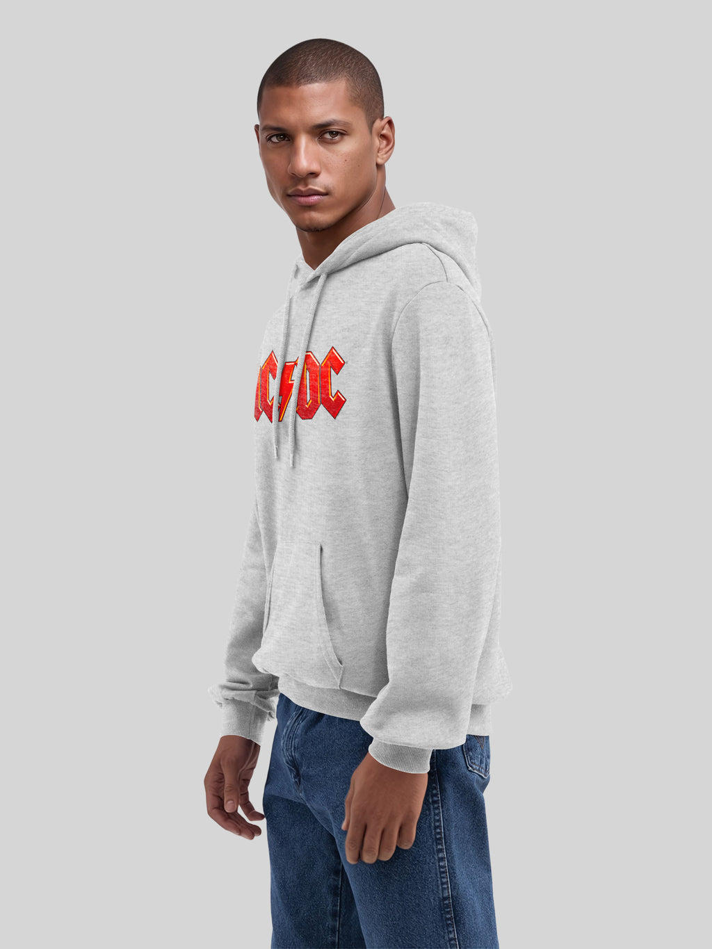 ACDC Dark Red Logo with True Blanks | Mens Regular Hoodie