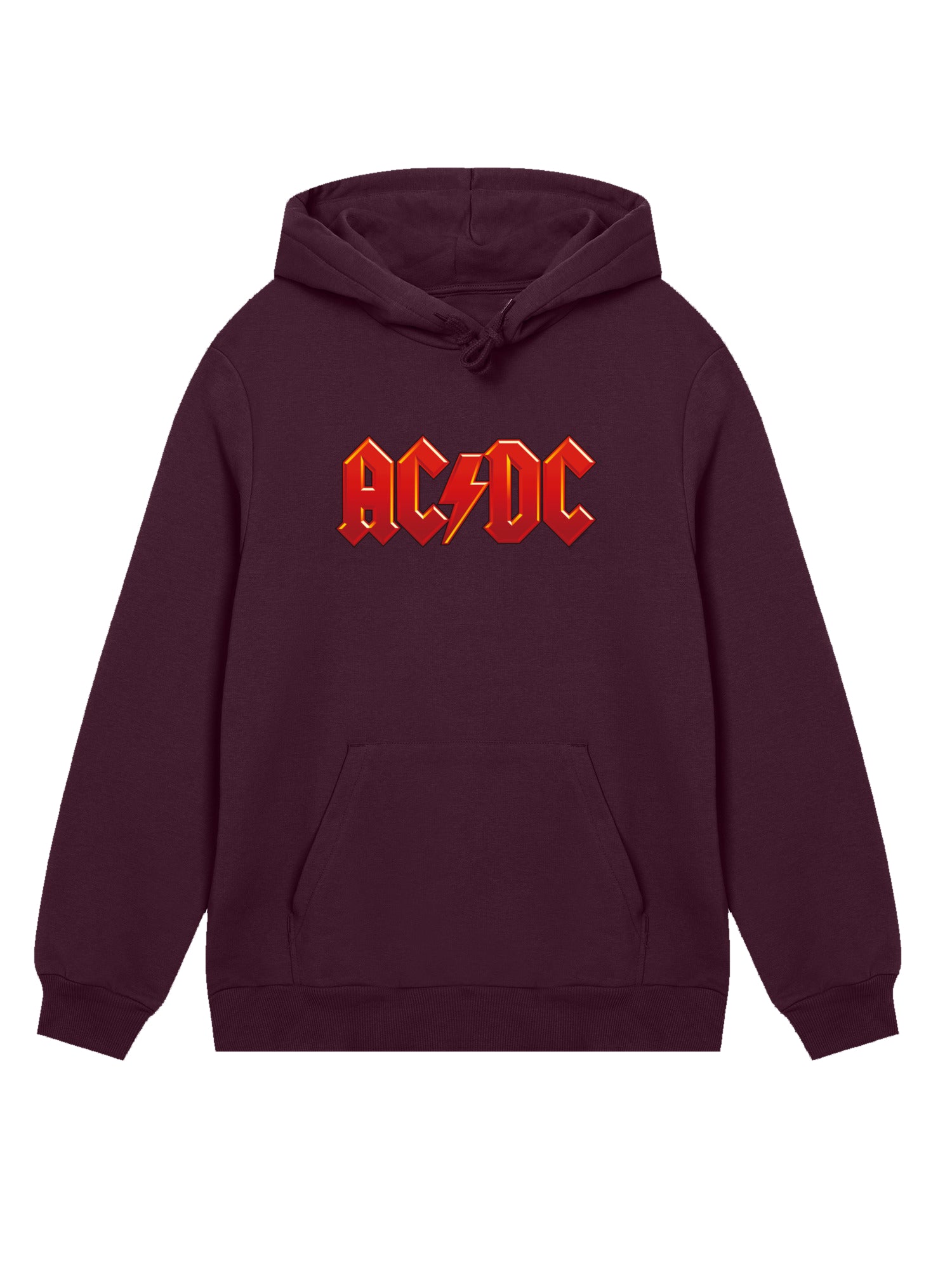 ACDC Dark Red Logo with True Blanks | Mens Regular Hoodie
