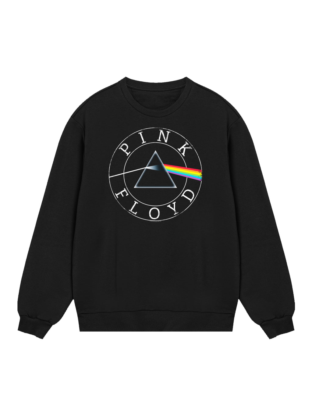 Pink Floyd Prism Circle logo con blancos verdaderos | Suéter regular para hombres