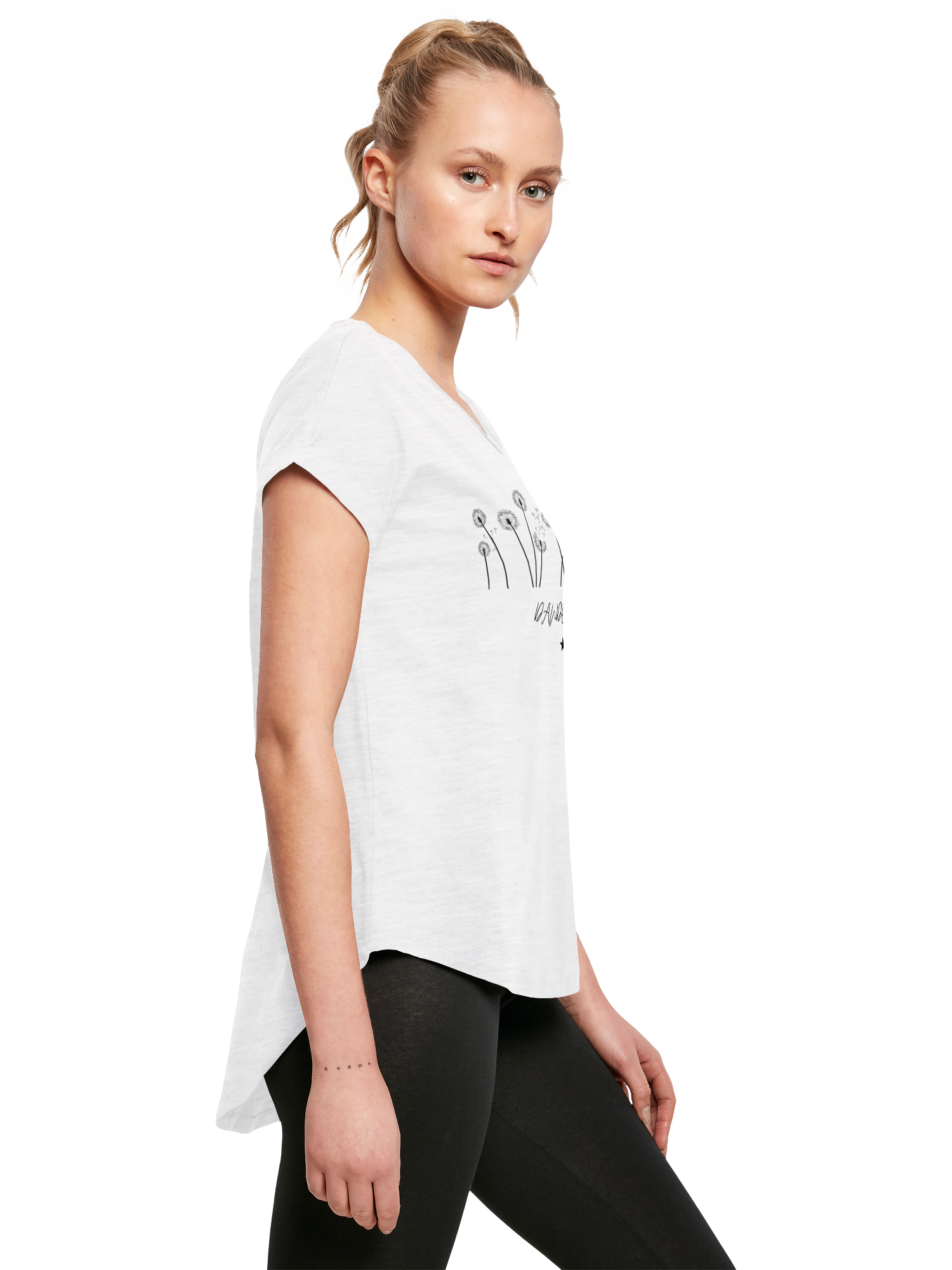 Dandelion Damen Langes Slub T-Shirt