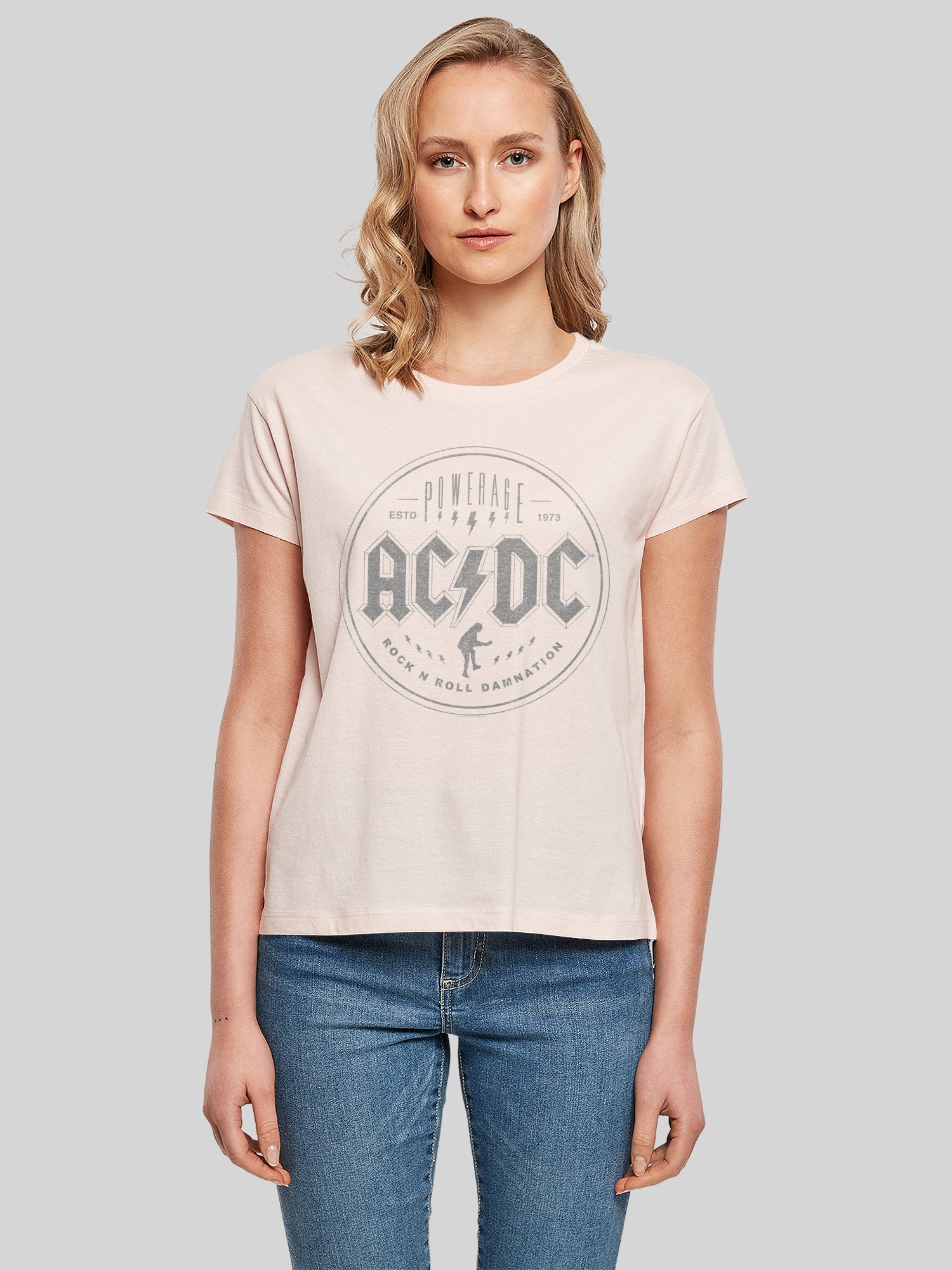 ACDC Rock N Roll Damnation Damen Box T-Shirt
