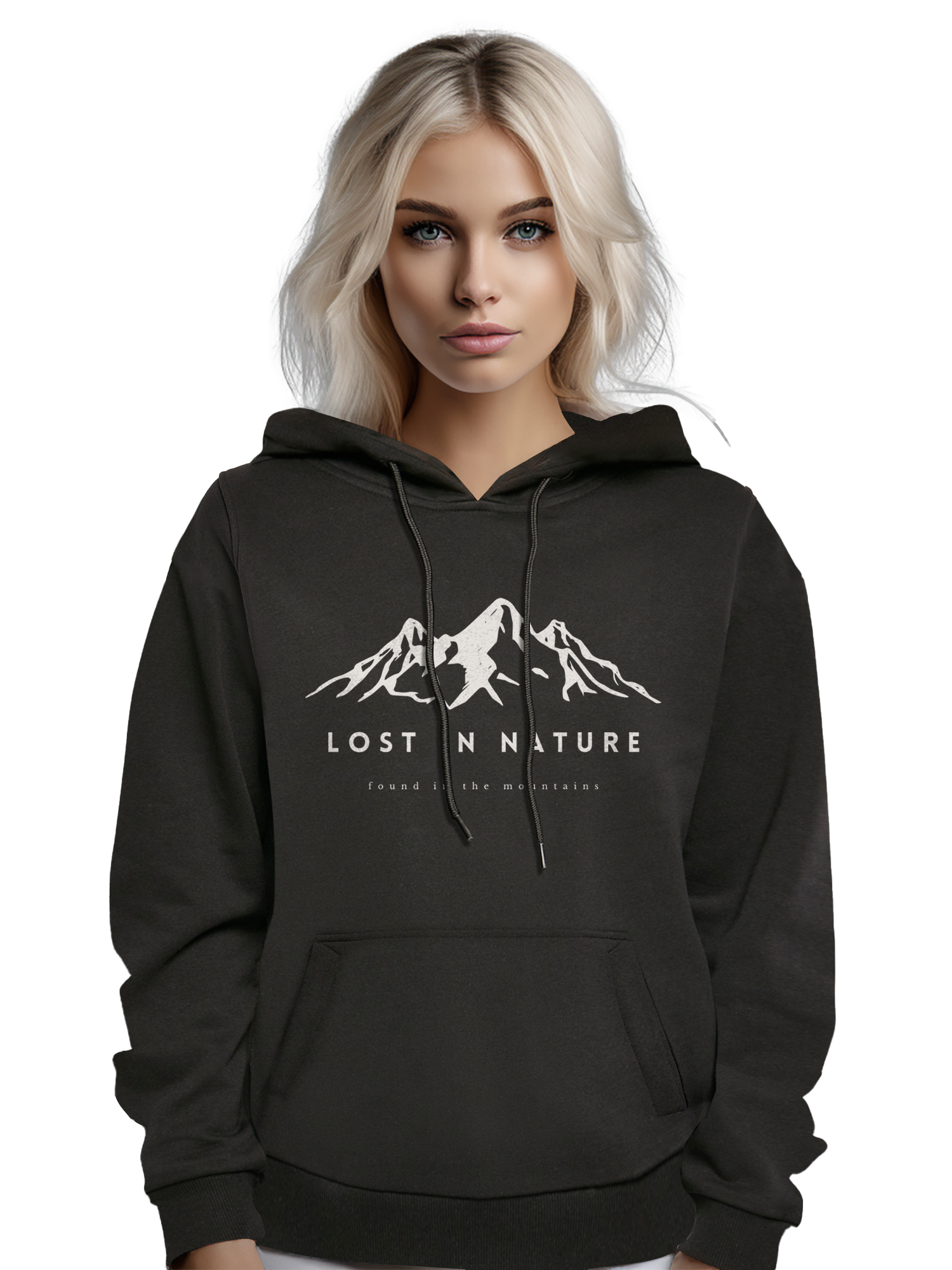 Lost in Nature Schwerer Hoodie