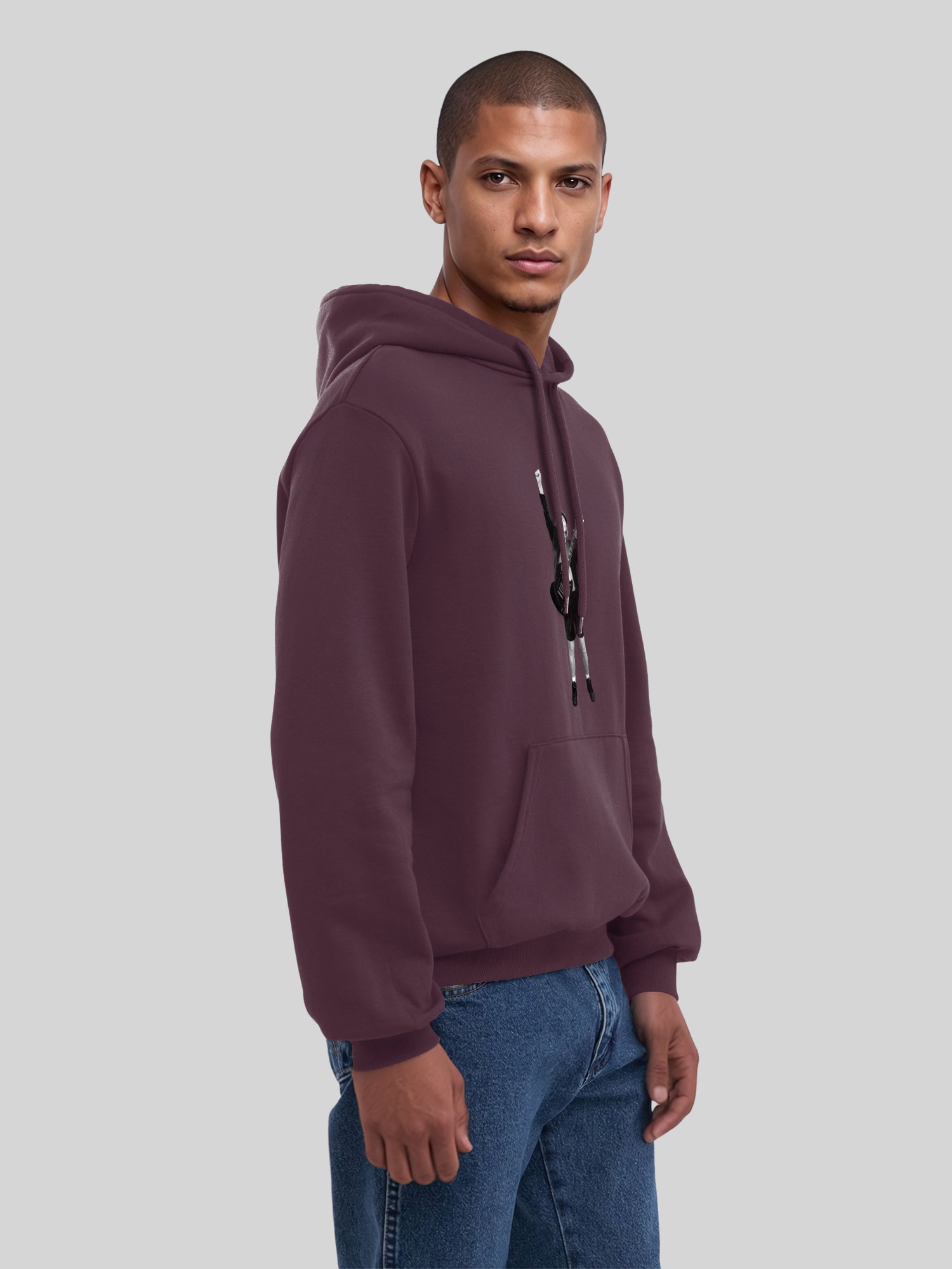 ACDC Angus Young Cut Out with True Blanks | Mens Regular Hoodie