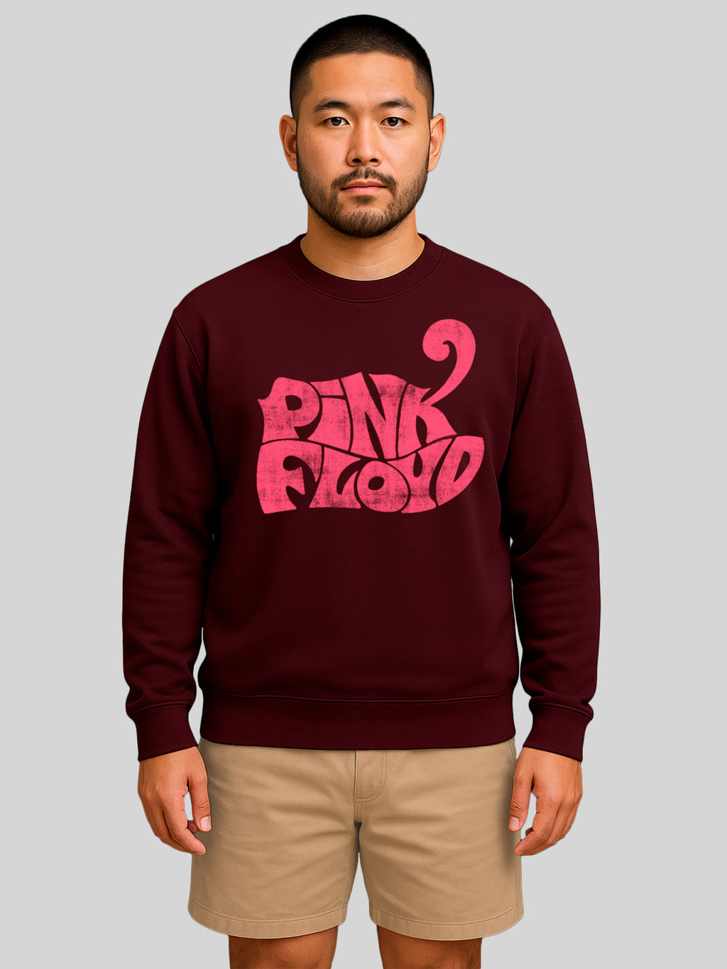 Pink Floyd rétro Logo Navy Navy Men's Organic Sweatshirt