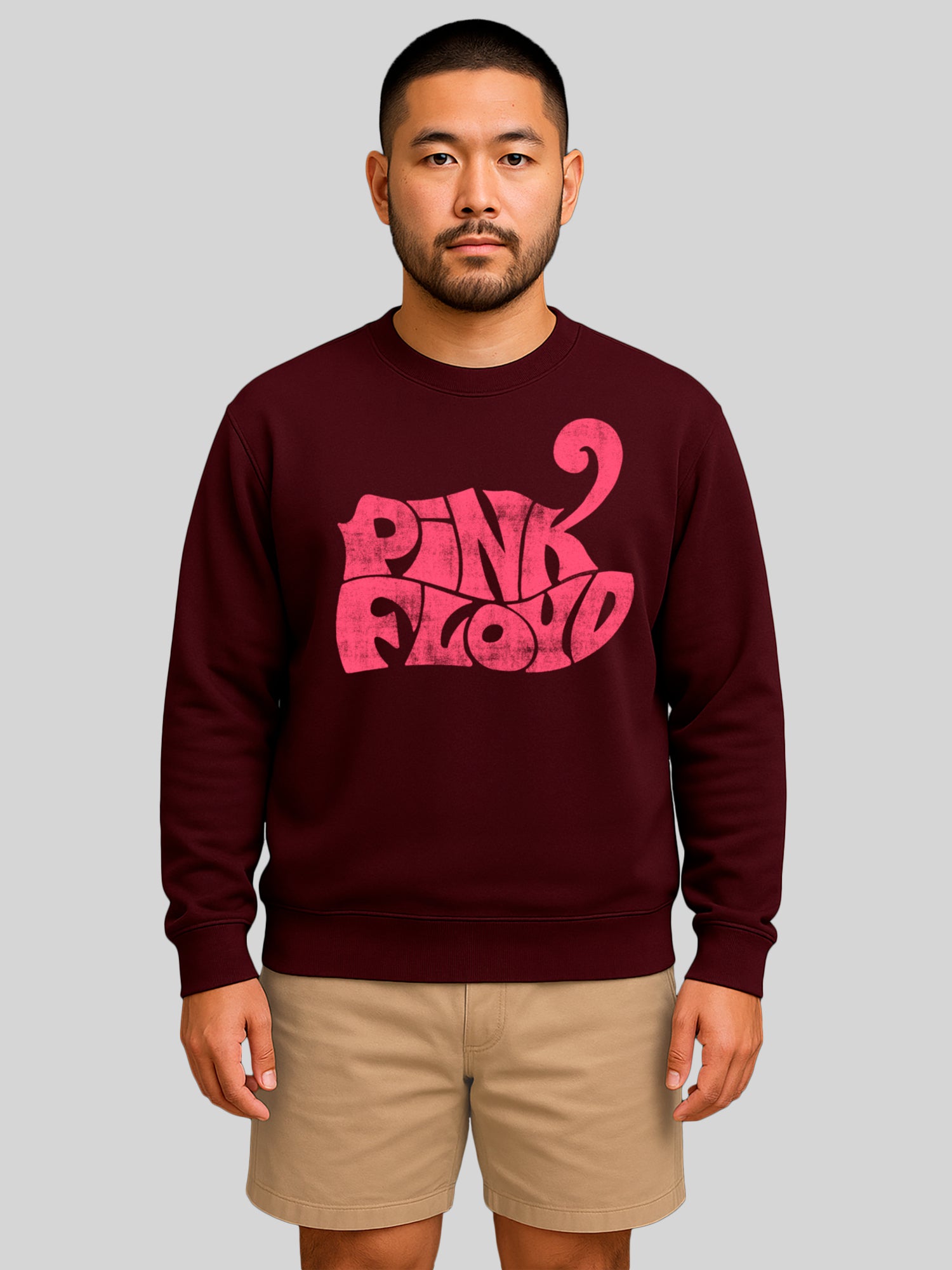 Pink Floyd rétro Logo Navy Navy Men's Organic Sweatshirt