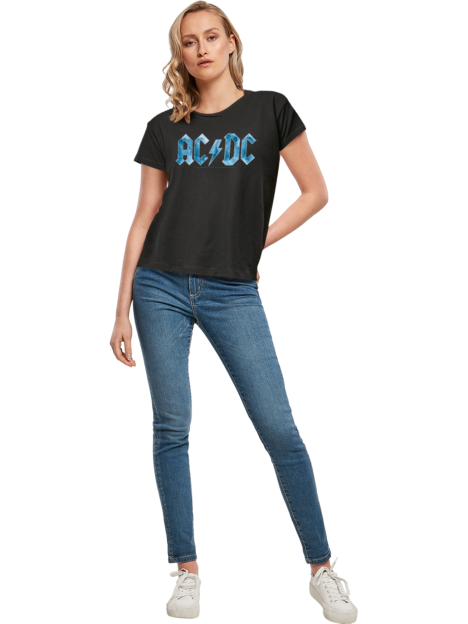ACDC Blue Ice Logo avec des dames TEE