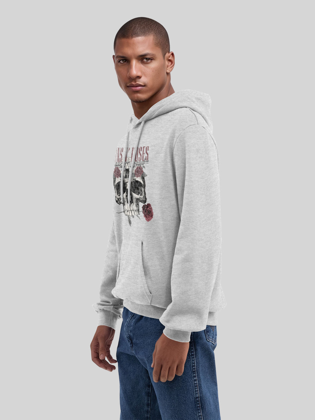 Guns N' Roses Herren Kapuzenpullover mit Rosen-Totenkopf