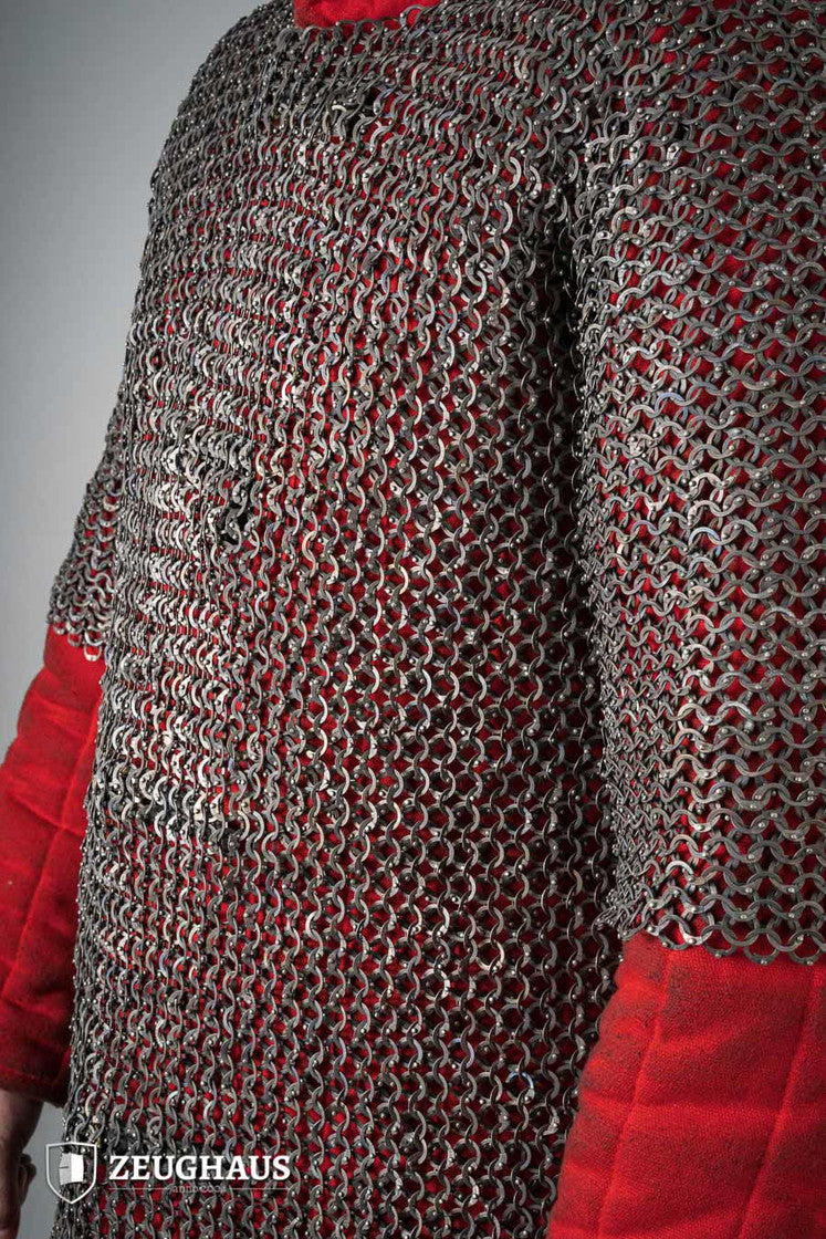 Chainmail Haubergeon Flatring Riveted 9mm Titanium