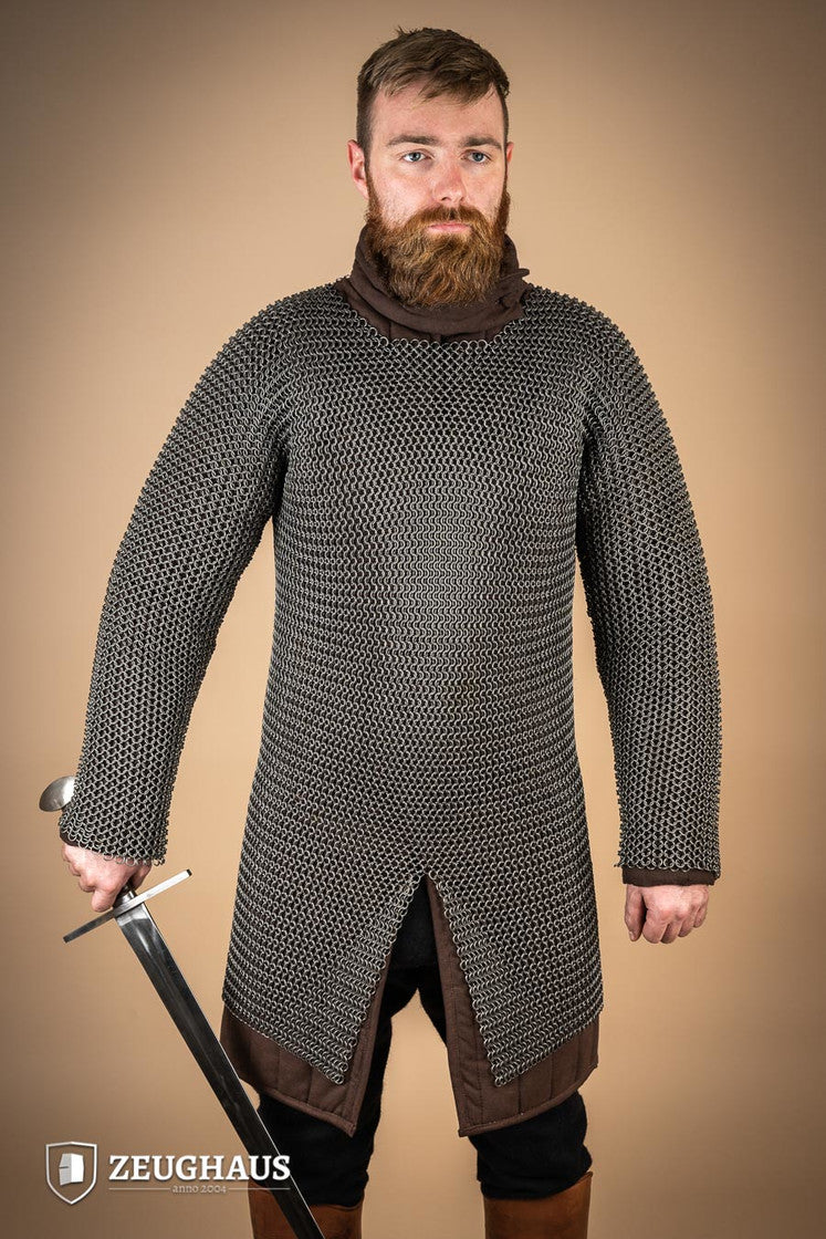 Chainmail Hauberk Roundring 9mm Steel Oiled