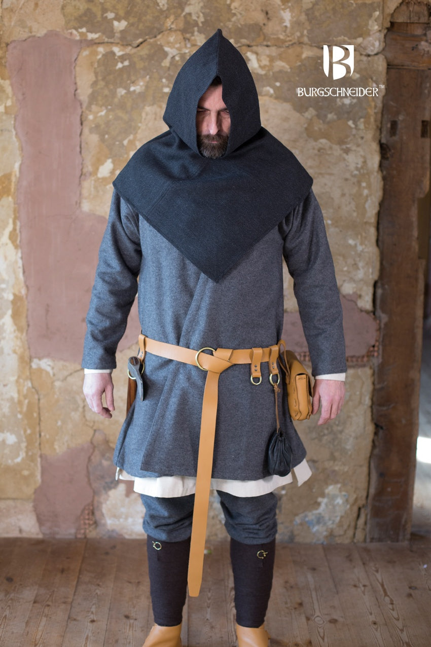 Capuchon Skjoldehamn en laine Bjorn - Noir/Gris