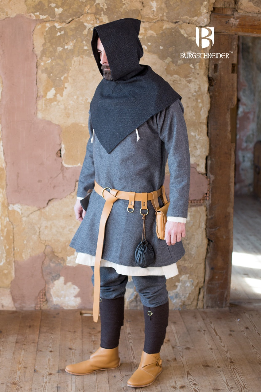 Capuchon Skjoldehamn en laine Bjorn - Noir/Gris