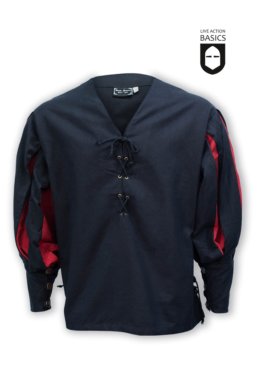 Camisa Landsknecht Negra Roja