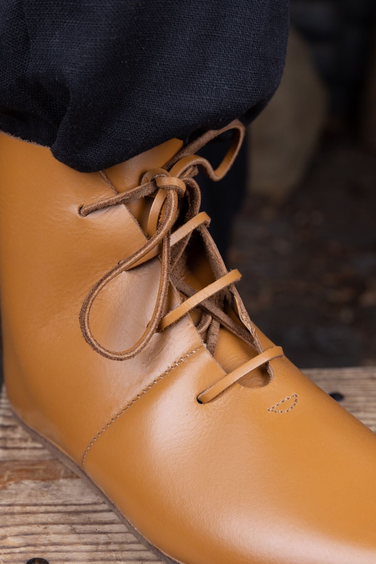 Mittelalterliche Halbstiefel Landolf in Hellbraun