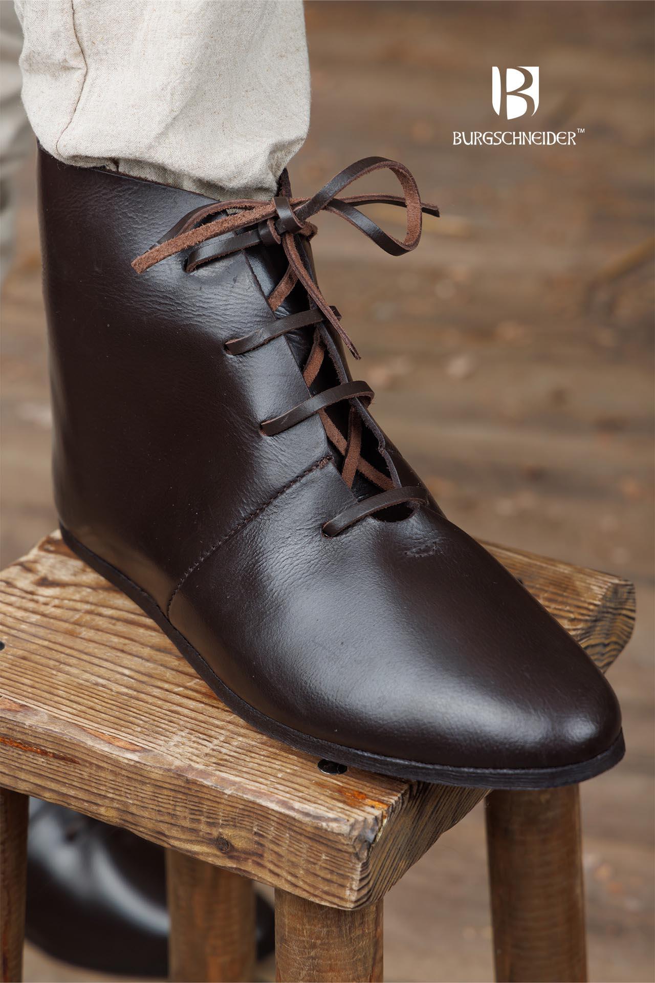 Medieval Half Boots Landolf Dark Brown