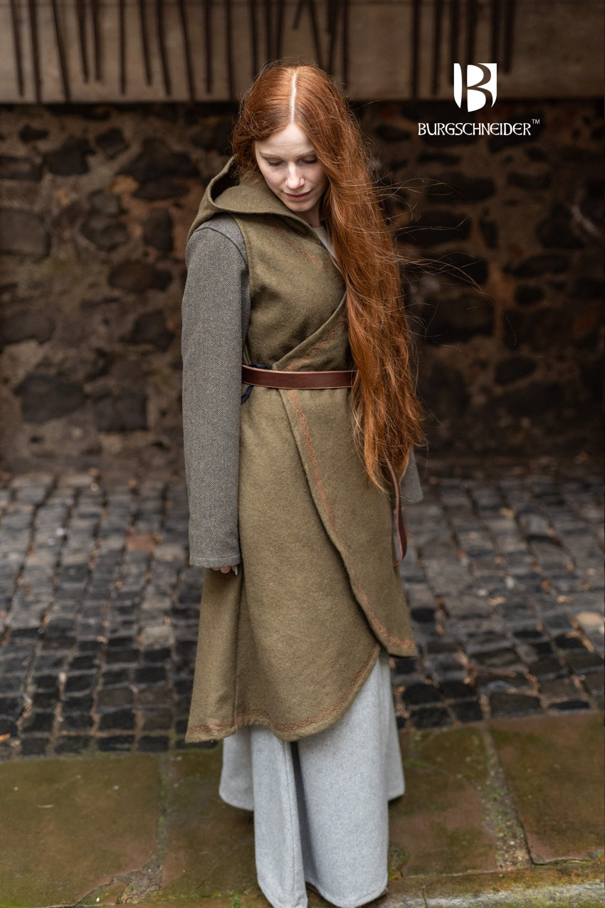 Robe portefeuille Myrana vert automne