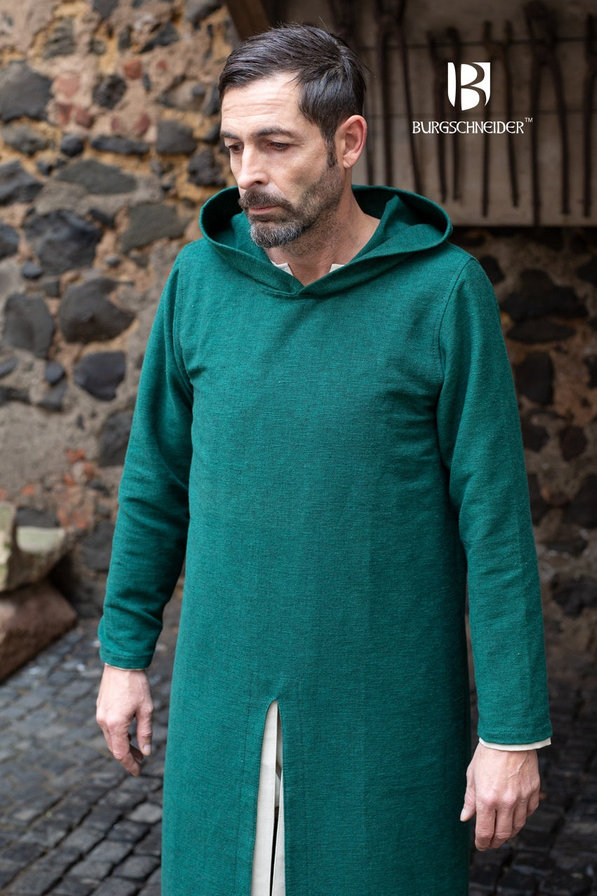 Hooded Long Tunic Renaud Green