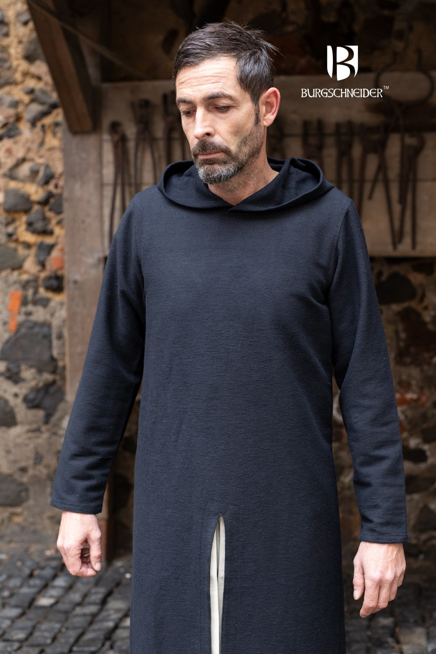 Hooded Long Tunic Renaud Black