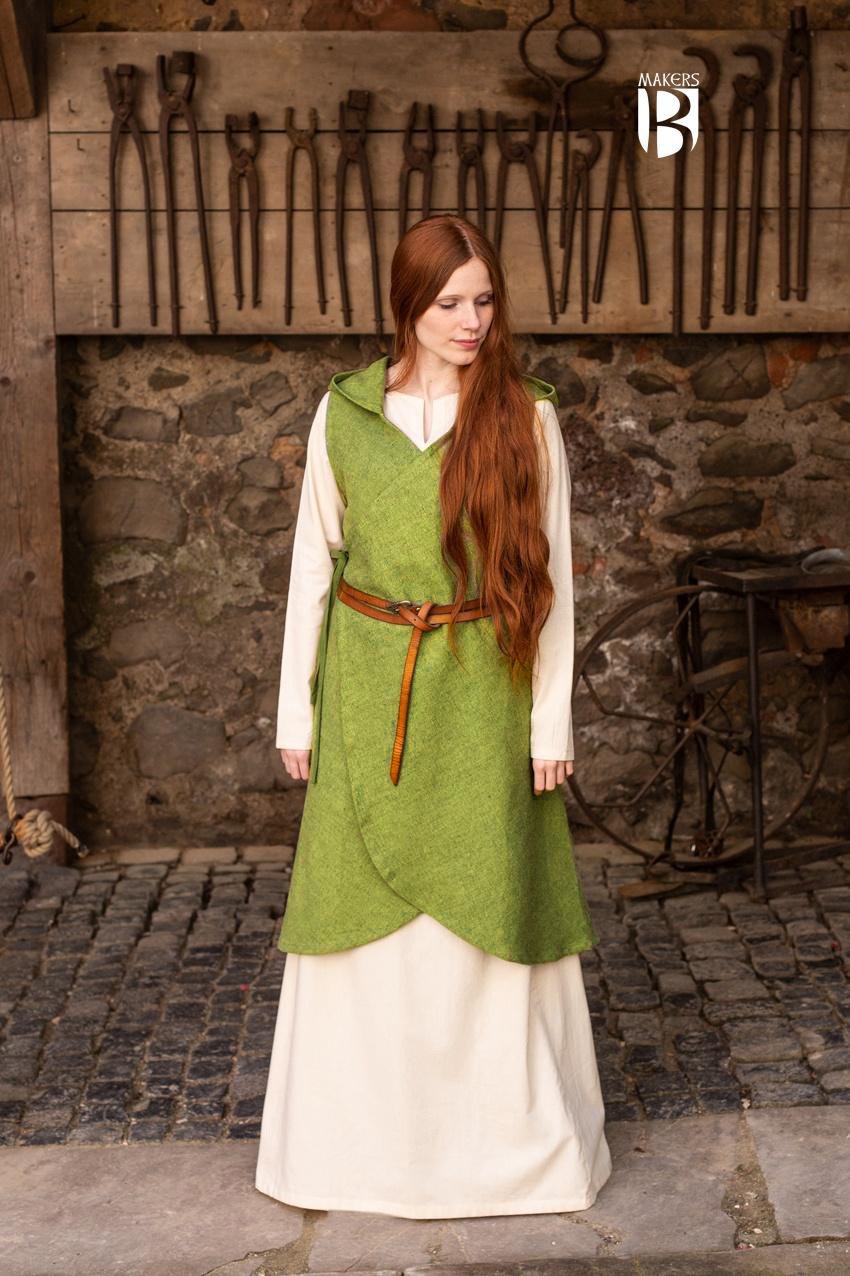 Robe portefeuille Runa vert de tilleul