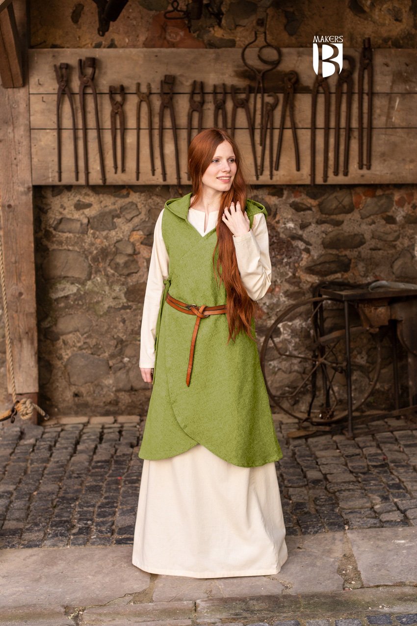 Robe portefeuille Runa vert de tilleul