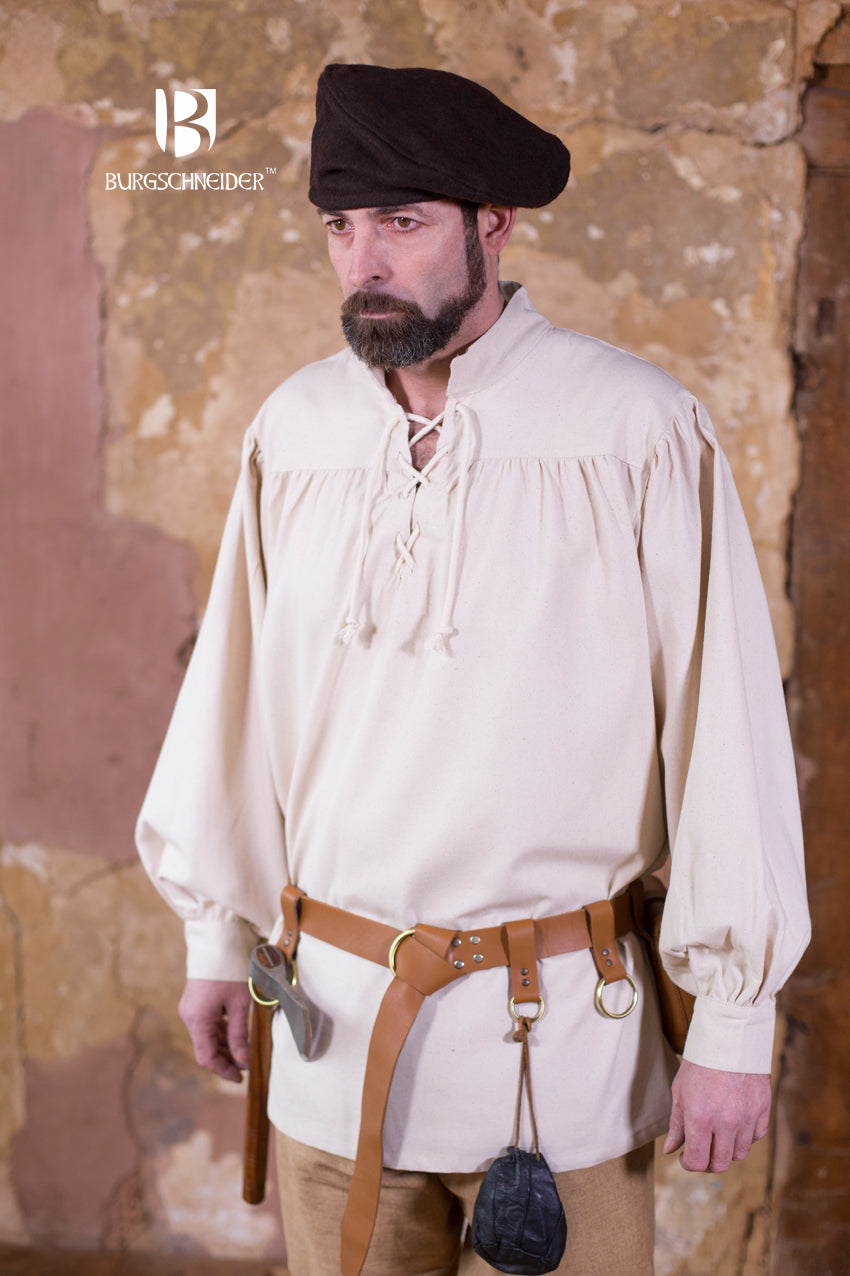Medieval Shirt / Laced Shirt “Störtebecker“ - Natural