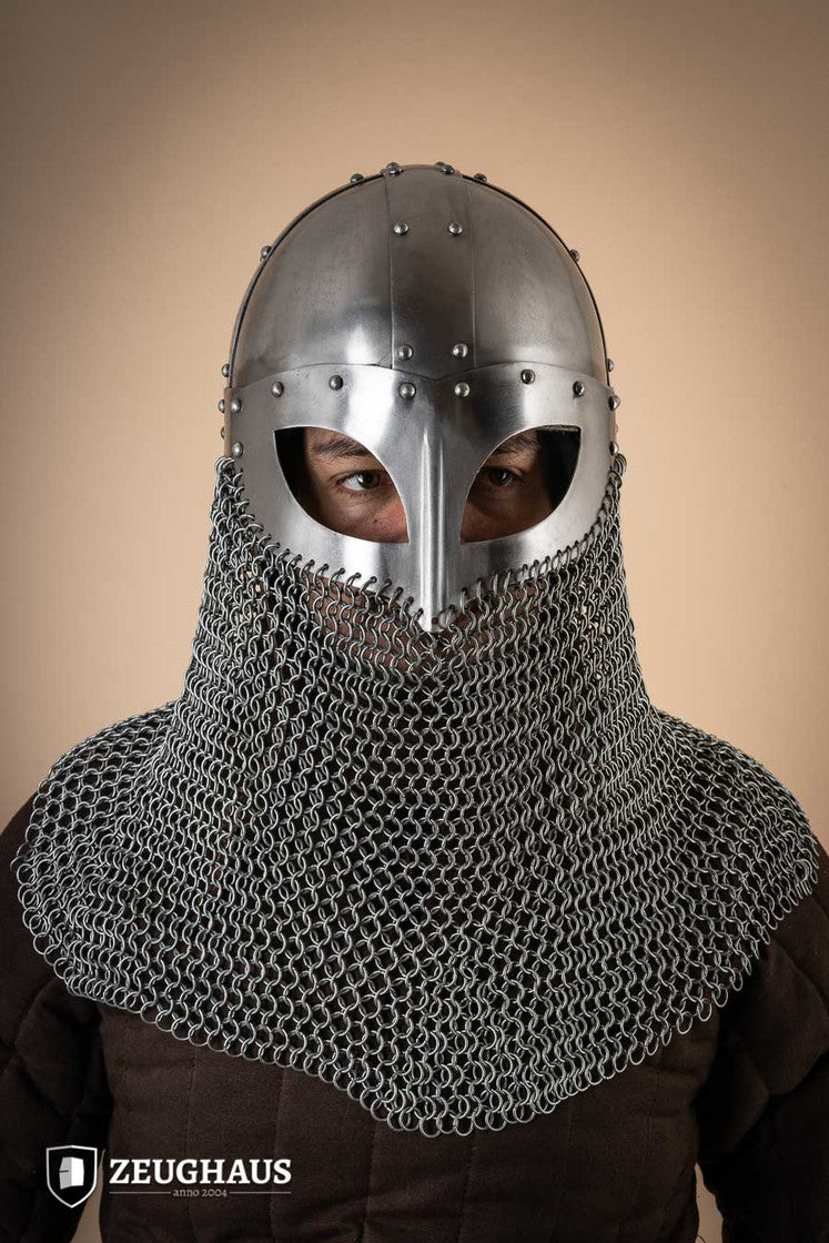 Wikingerhelm mit Kettenbrünne 1,6mm Poliert