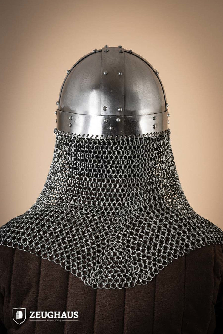 Wikingerhelm mit Kettenbrünne 1,6mm Poliert