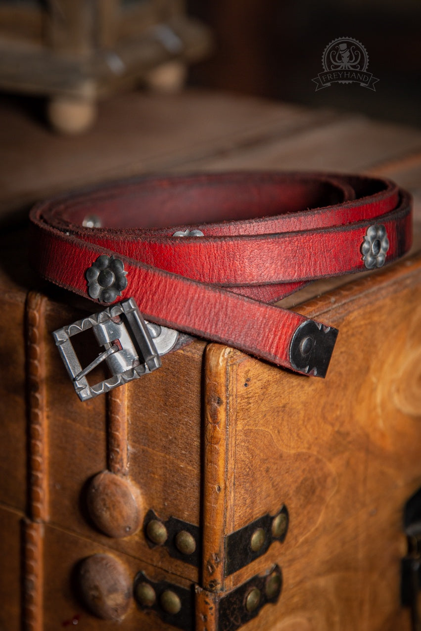 Decorated Belt Wolfram Red