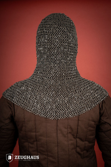 Roundring Riveted Chainmail Hood 8 mm steel oiled