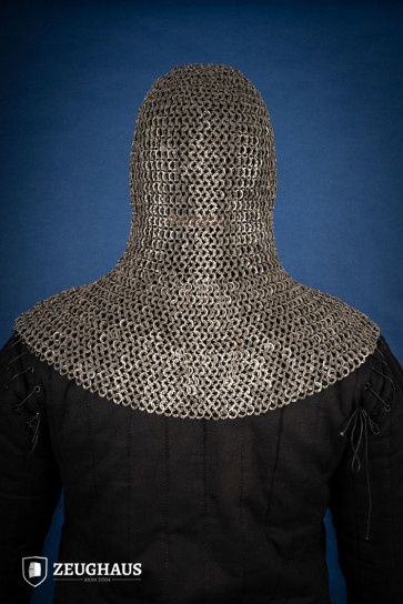 Flatring Riveted Chainmail Hood 9 mm stainless steel