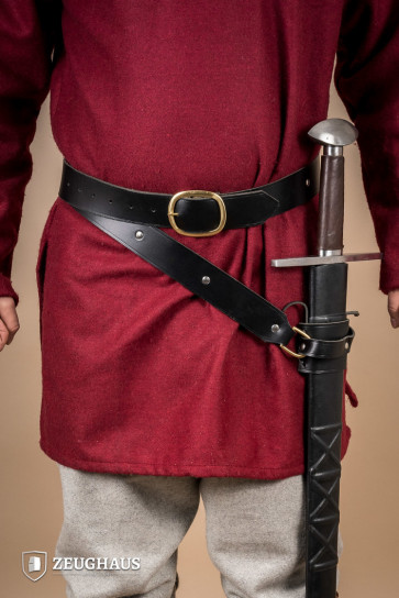 Belt with sword holder Schwarz