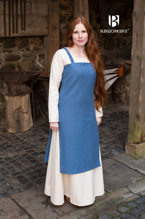 Wikinger Überkleid Frida von Burgschneider in robusten meerblauen Stoff