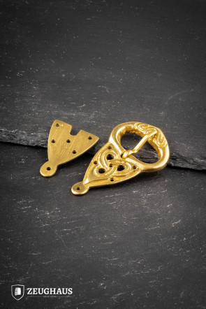 Medieval Buckle and Strap End for Straps up to 20 mm Brass
